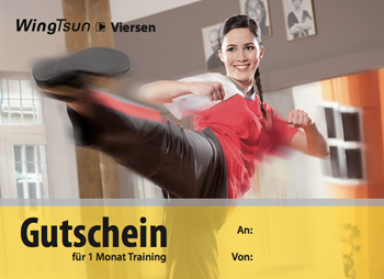 Gutschein Selbstverteidigung mit WingTsun - 1 Monat Selbstverteidigung trainieren